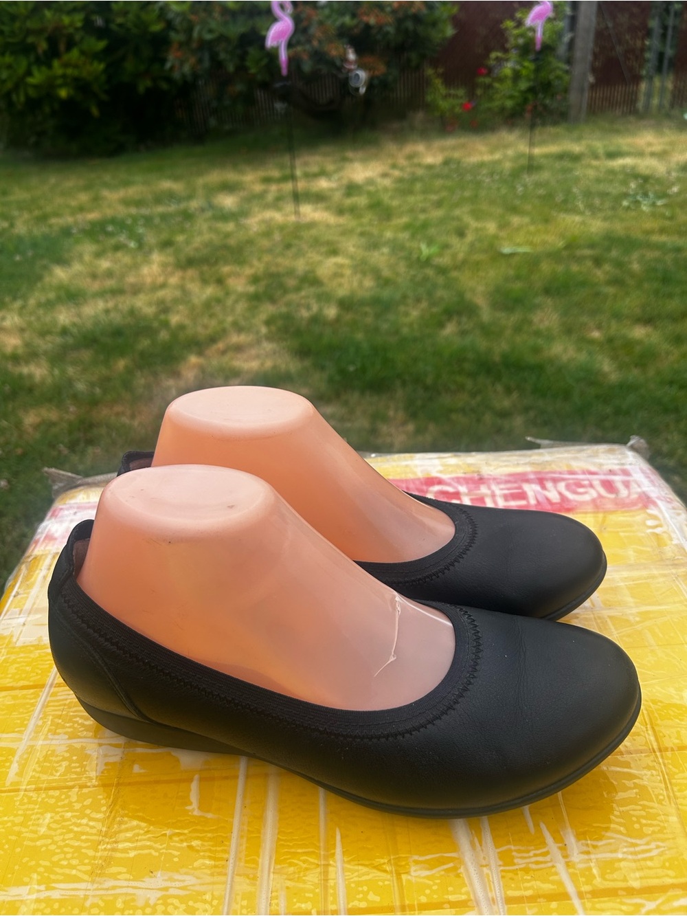 Dansko Women’s Black Leather Ballet Flats - Comfortable Slip-On Shoes Sz 38/7.5
